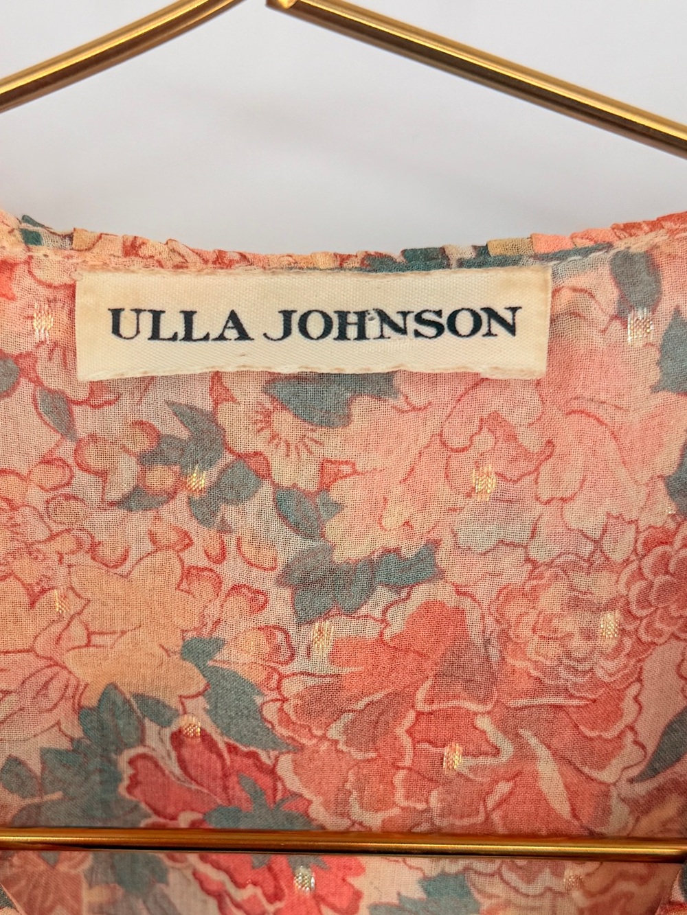 Ulla Johnson Floral Ruffle Blouse Size 2 - Picture 5 of 7